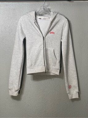 Body by Raven Tracy hoodie heather grey/red - Size S